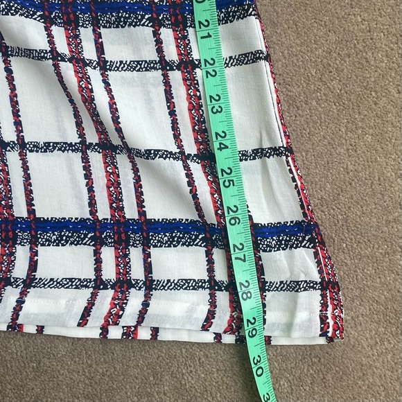 TOV Los Angeles women stripe white stripes polyester pants. Size 42. Used - Picture 8 of 12